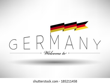 German Flag with Typography Design