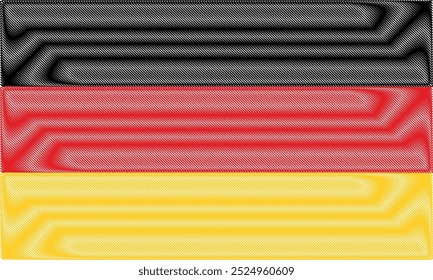 German flag. German Unity Day (Tag Der Deutschen Einheit) October 3. Scribble style Germany flag vector background. Poster, card, banner. 