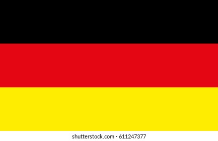 German Flag vector. Germany flag vector, proportions 3:5. Germany flag. The colors and proportions of the original. Vector illustration.