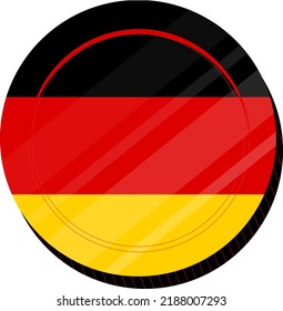 German Flag vector hand drawn flag,EUR hand drawn flag