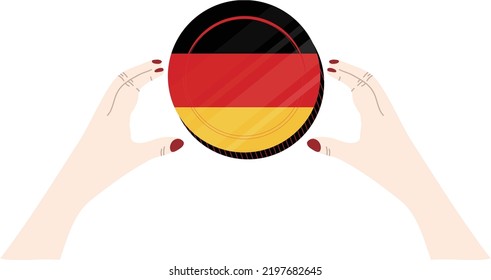 German Flag Vector Hand Drawn Flag,EUR Hand Drawn Flag