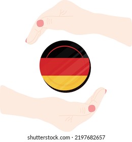 German Flag Vector Hand Drawn Flag,EUR Hand Drawn Flag