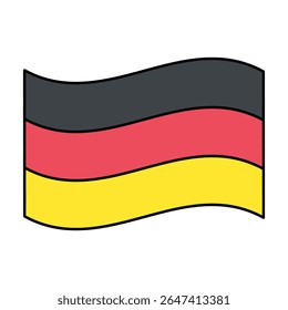 german flag vector icon element illustration 