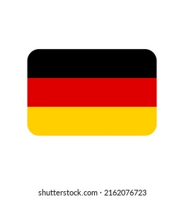 Deutsche Flagge, Vektorsymbol auf weißem Hintergrund