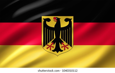 German Flag in Vector Illustration