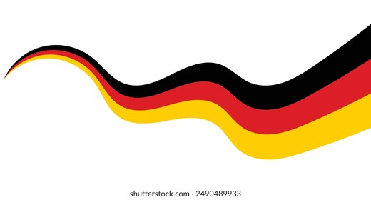 German Flag Wave Abstract Design