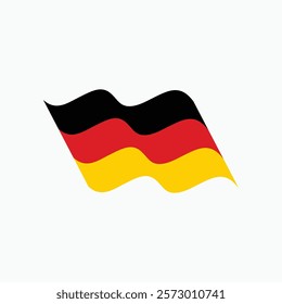 german flag waving vector design	