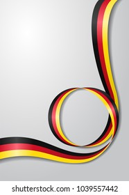 German flag wavy abstract background. Vector illustration.