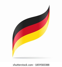 German flag wavy abstract background. Vector illustration.