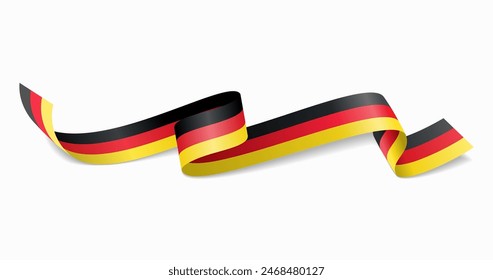 Deutsche Flagge gewellt abstrakten Hintergrund. Vektorillustration.