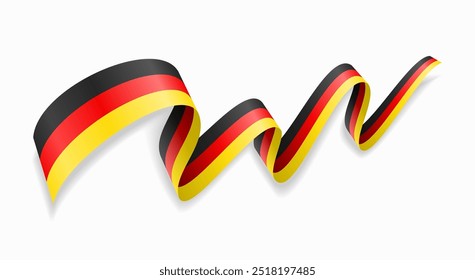 German flag wavy abstract background. Vector illustration.