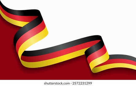 German flag wavy abstract background. Vector illustration.