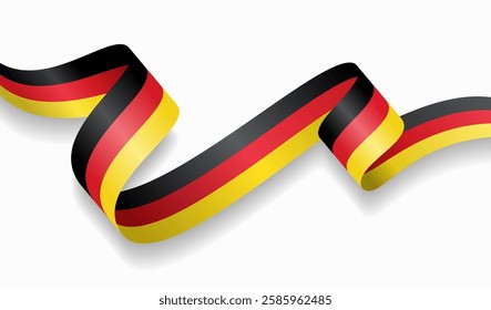 German flag wavy abstract background. Vector illustration.