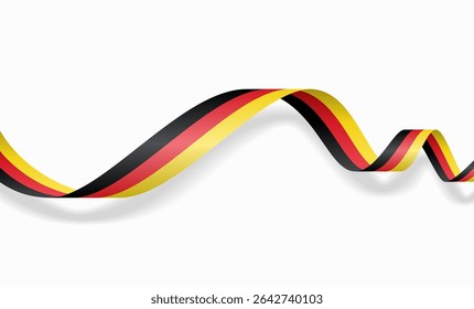 German flag wavy abstract background. Vector illustration.