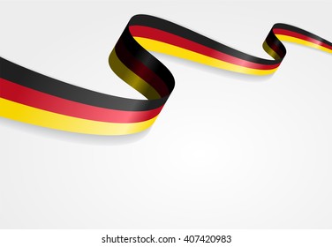 German flag wavy abstract background. Vector illustration.