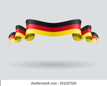 German flag wavy abstract background. Vector illustration.