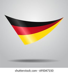 German flag wavy abstract background. Vector illustration.