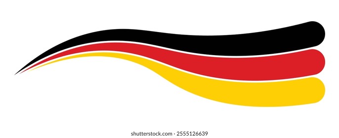 German flag wavy abstract background..German national flag vector illustration