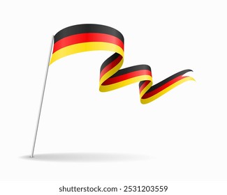 German flag wavy background layout. Vector illustration.