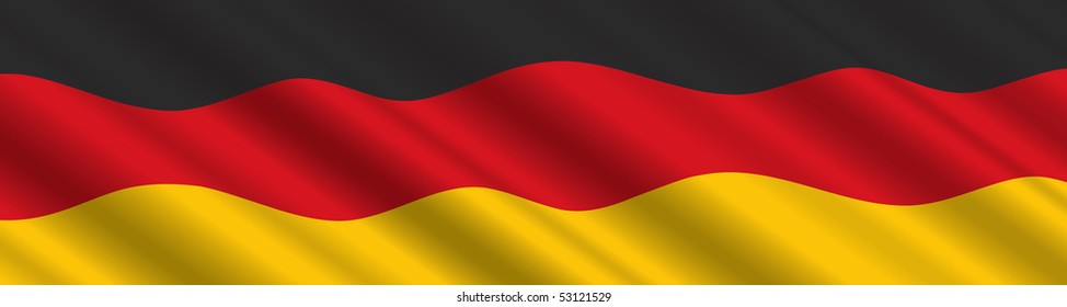 German Flag in the Wind