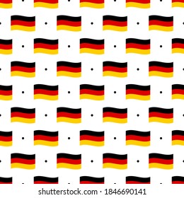 German flags and dots vector seamless pattern background for Unity Day and other german national holidays.
