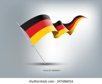 German flying flag in isolated background