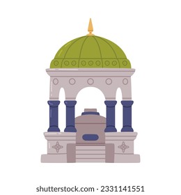 German Fountain Gazebo as Traditional Istanbul Symbol Vector Illustration