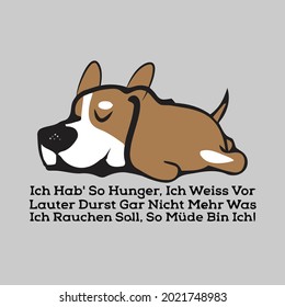 german funny saying dog wo long 0 design vector illustration for use in design and print wall art poster canvas