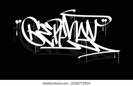 Diseño de estilo de etiqueta de graffiti ALEMÁN