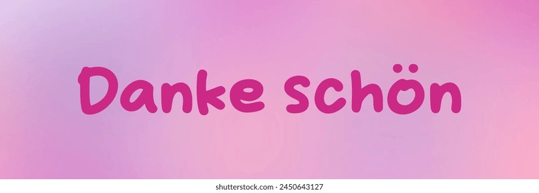 Deutscher Dankeschön-Schriftzug "danke schon", auf Englisch bedeutet "danke". Deutscher Schriftzug auf Y2K-Hintergrund. Vektorillustration