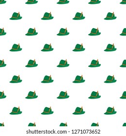 German green hat pattern seamless vector repeat for any web design