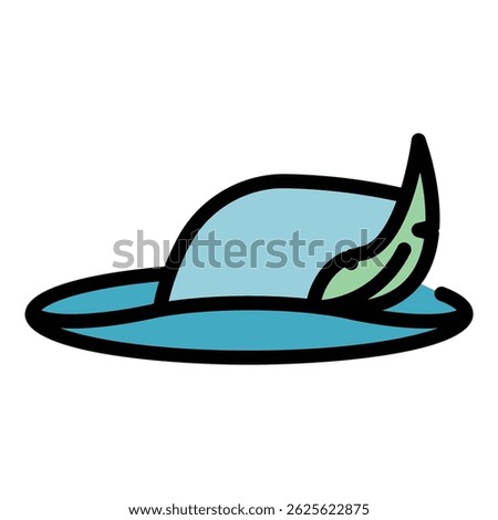 German hat icon outline vector. Bavarian oktoberfest. Alpine hat color flat