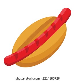 German hot dog icon isometric vector. Top food. German cuisine