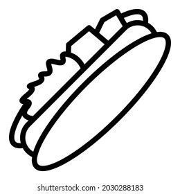 German hotdog icon outline vector. Beer sausage. Hot food