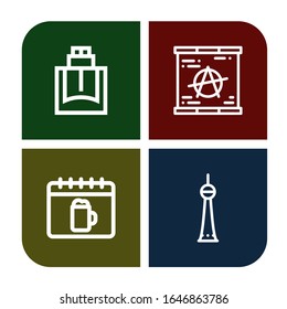 german icon set. Collection of Cologne, Berlin wall, Oktoberfest, Berlin icons