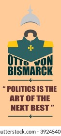 German infantryman during the first world war. 19th century army uniform. Abstract simplicity portrait. Otto von Bismarck quote. Politics is the art of the next best.