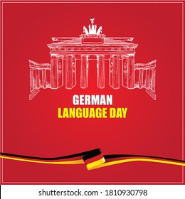 German Language Day Red Background