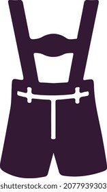german lederhosen flat vector art