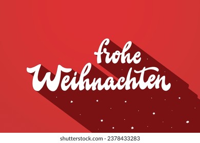 German lettering quote Frohe Weihnachten - translation: Merry Christmas for prints, cards, banners, signs, invitations, posters, etc. EPS 10