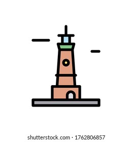 German, lighthouse icon. Simple color with outline vector elements of pharos icons for ui and ux, website or mobile application