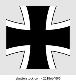 German Luftwaffe Roundel Isolated - Vector Flat Style WWII Military Cross Illustration 