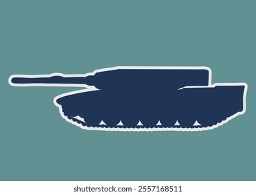 german main battle tank leopard 2a7. war and army symbol. isolated vector image for military concepts