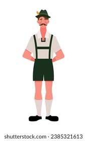 german man with mustache illustration