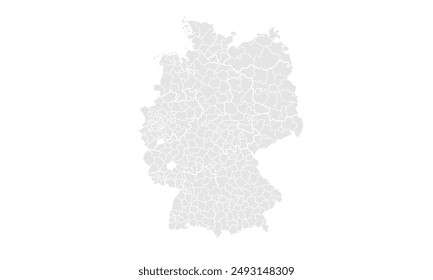 German map with Grayscale,isolated on white background for website layouts,background,education, precise,customizable,Travel worldwide,map silhouette backdrop,earth geography, political.