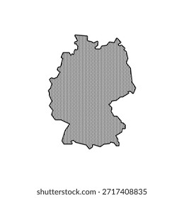 Diseño de ilustración de logotipo de mapa alemán