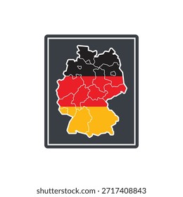 german map logo illustration design