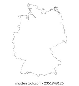 German map in white color 