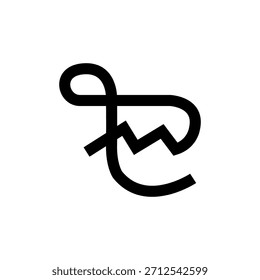 German Mark currency editable stroke eps
