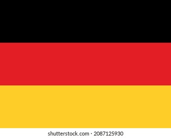 German national flag. State flag of Germany vector illustration.