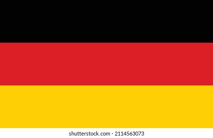 German National Flag Vector Illustration As EPS 10. Germany Flag Since 1949.